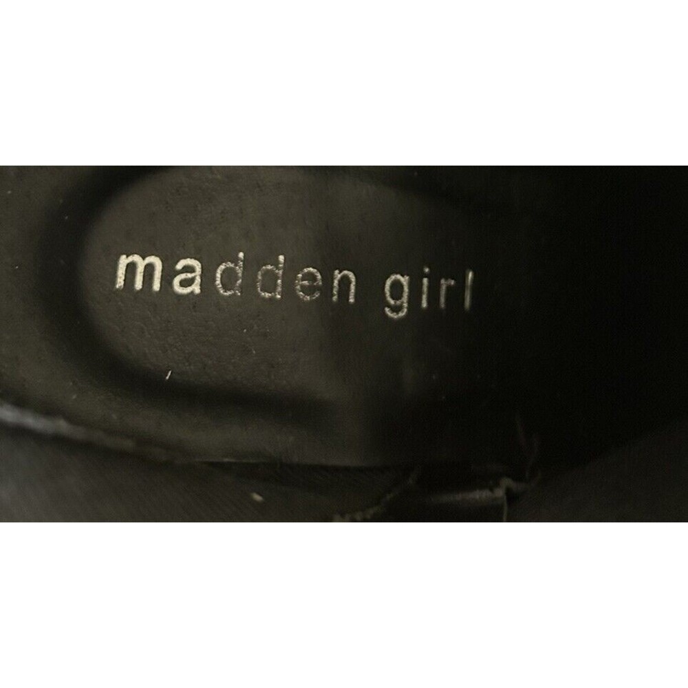 Madden Girl Black Fabric Coated Lopezzz Ankle Booties Boots Zip Size 6M - Picture 6 of 13